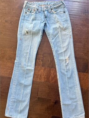 True Religion Light Wash Distressed Women’s Jeans
